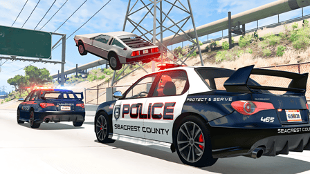 Police Chase With Destruction