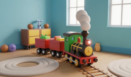 Train with toys