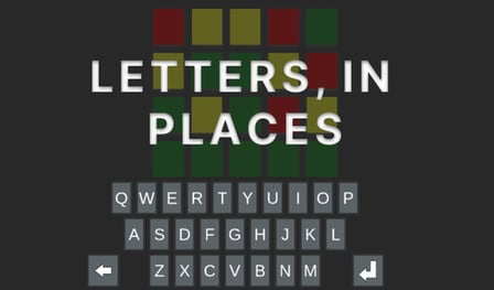 Letters, in places!