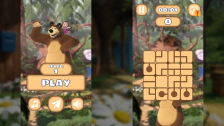 Put the puzzles together with Masha! - Screenshot 1