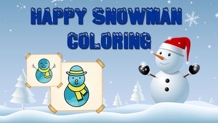 Happy Snowman Coloring