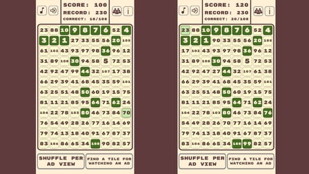 Numbers in ascending order : Tiles - Screenshot 2