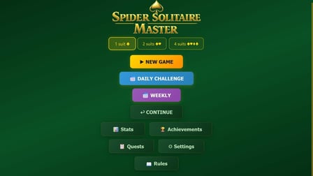 Spider Solitaire Master - Screenshot 2