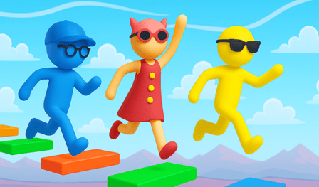 Blue, yellow in parkour