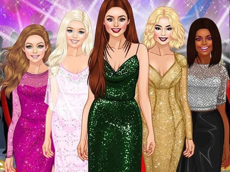 Red Carpet Dress Up Girls Game - girls