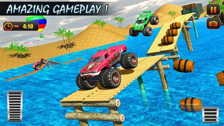 Monster Truck Water Surfing: Truck Racing Games