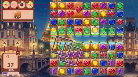 Treasures of Paris: The Secret of Gems - Match 3 - Screenshot 1
