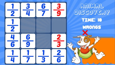 Animal Discovery Fraction Addition