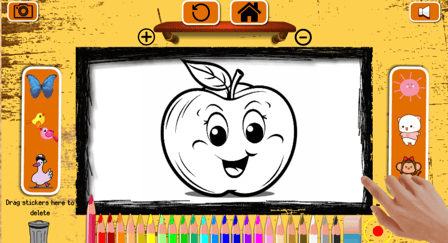 Easy Apple Coloring Book - Screenshot 1