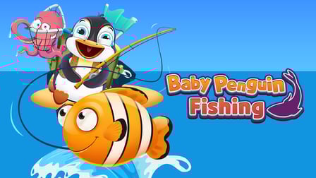 Baby Penguin Fishing