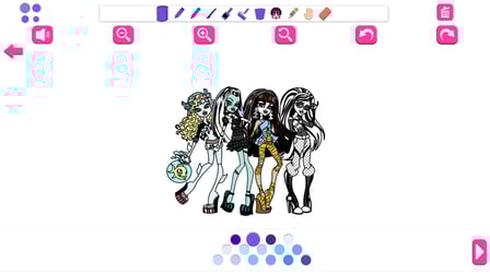 Monster Girls: Coloring & Stickers - Screenshot 3