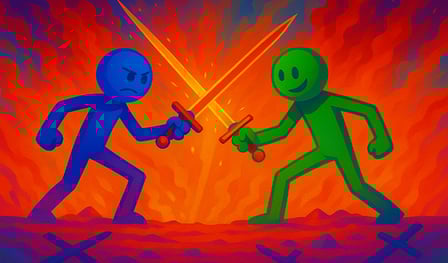 Obby Çöp Adam: Kılıçlarda