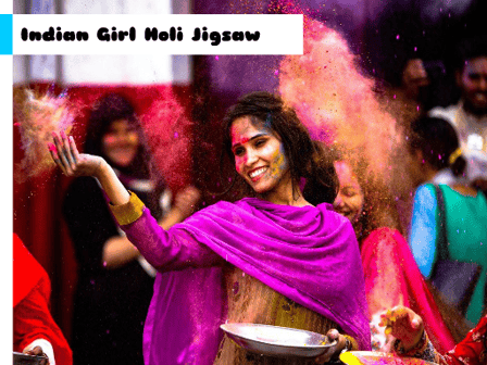 Indian Girl Holi Jigsaw