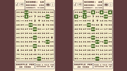 Numbers in ascending order : Tiles - Screenshot 1