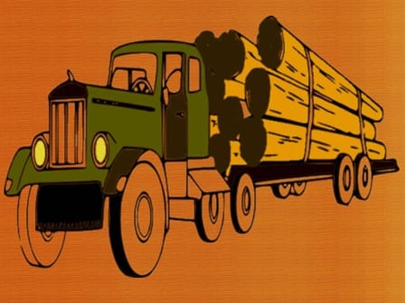 Logging Trucks Coloring