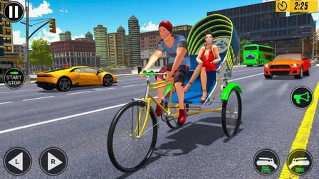 Bicycle Tuk Tuk Auto Rickshaw Free Driving Game