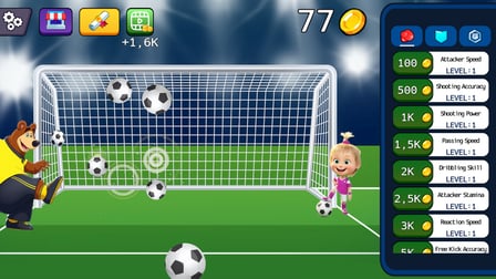 Help Masha score a goal! - Screenshot 3