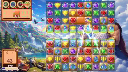 Match 3: Treasures of Zeus - Screenshot 2