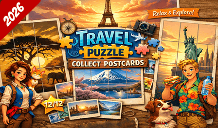 Travel Puzzle: Collect Postcard