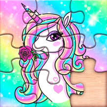 Rainbow Unicorn: Magic Jigsaw Puzzles