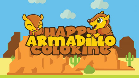 Happy Armadillo Coloring