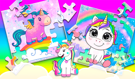 Rainbow Unicorn: Magic Jigsaw Puzzles