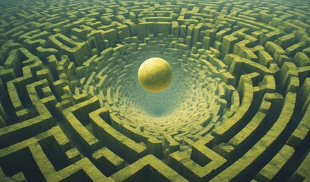 A ball in a maze