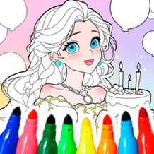 Coloring Book for Girls: Dolls and Princesses