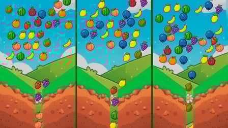 Connect the fruits: Drop into the gap - Screenshot 1
