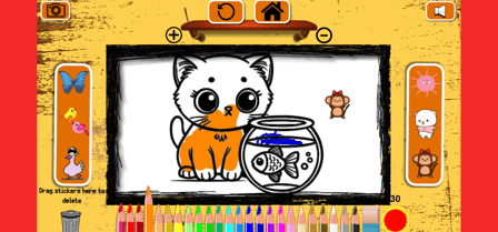 BTS Cute Kitty Coloring - Screenshot 1