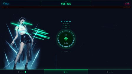 Signal Empire: cyberpunk clicker - Screenshot 2
