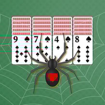 Spider Solitaire: 1, 2 or 4 suits