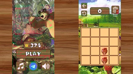 Help Masha harvest the crops: 2048 - Screenshot 1