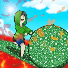 Money Race on lava | Robbie