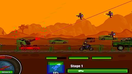 Battle On Road Car Game 2D