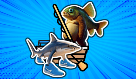 Fischen auf italienische Tiere: Fang einen Tralalero!