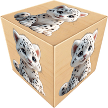 Fluffy Mahjong 3D. Smontare il cubo