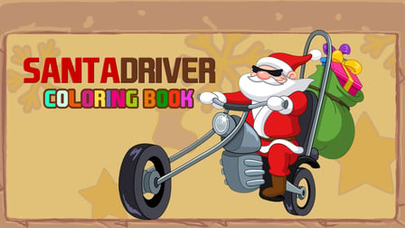 Santa Driver Coloring Book