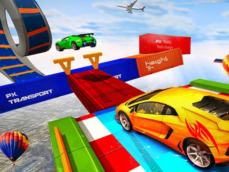 Sky Ramp Car Mega Stunts Big Jump