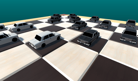 Checkers with cars