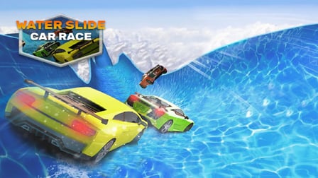 Water Slide Car Stunt Racing Game 3D