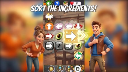 Food Sort: World Tour - Screenshot 1