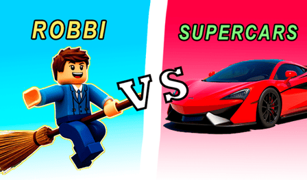 Robbie en broom vs superdeportivos