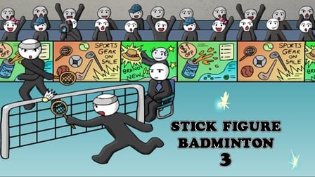 Stick Figure Badminton 3