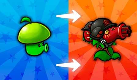 Merge Peashooters Hybrids: Evolution!