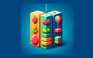 SuperArcade Fruits Spears and Cubes