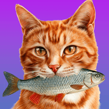 Cat eats Fish 3D