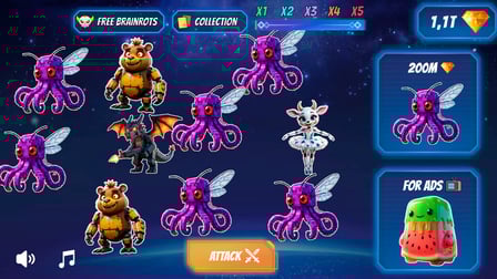 Merge: Brainrots - Mine and FNAF - Screenshot 1