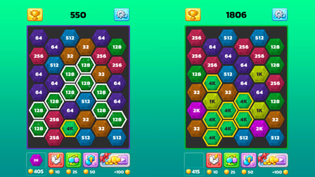 2048 Hex Merge - Screenshot 2