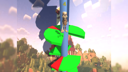 Chicken Jockey Helix Jump - Screenshot 2